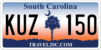 SC license plate KUZ150