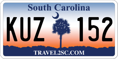 SC license plate KUZ152