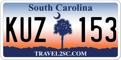 SC license plate KUZ153