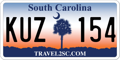 SC license plate KUZ154
