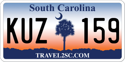 SC license plate KUZ159