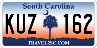 SC license plate KUZ162