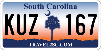 SC license plate KUZ167