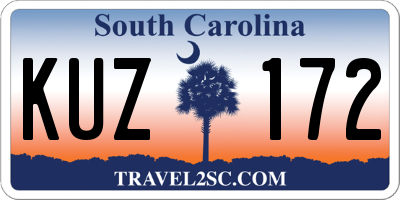 SC license plate KUZ172