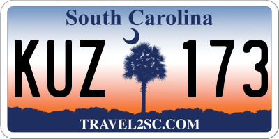 SC license plate KUZ173