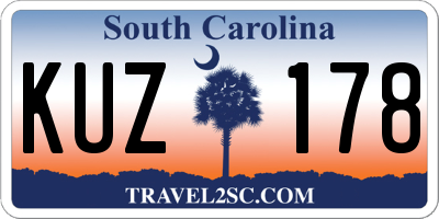 SC license plate KUZ178