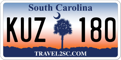 SC license plate KUZ180
