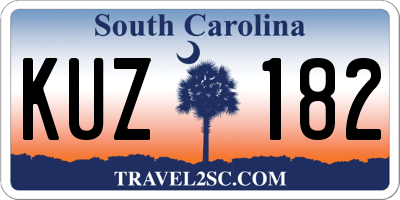 SC license plate KUZ182