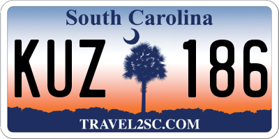 SC license plate KUZ186