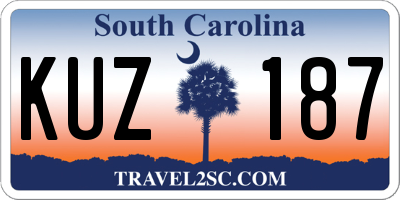 SC license plate KUZ187