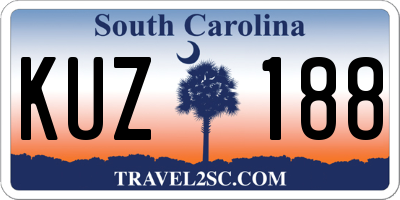 SC license plate KUZ188