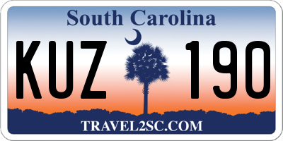 SC license plate KUZ190