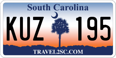 SC license plate KUZ195