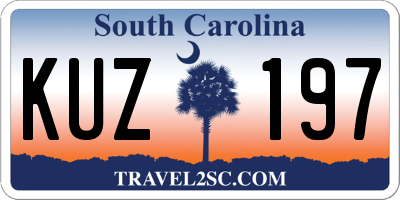 SC license plate KUZ197