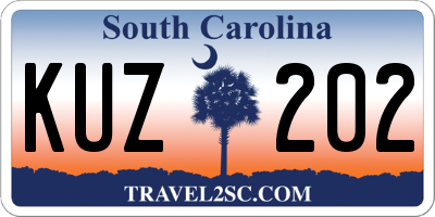 SC license plate KUZ202