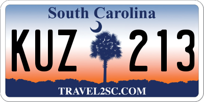 SC license plate KUZ213