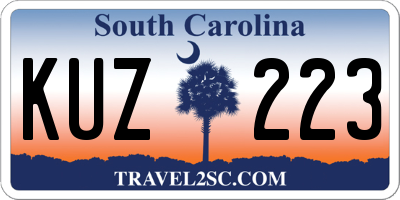 SC license plate KUZ223