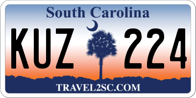 SC license plate KUZ224