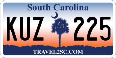 SC license plate KUZ225