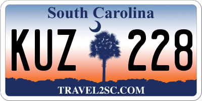 SC license plate KUZ228