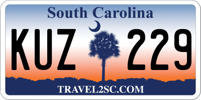SC license plate KUZ229