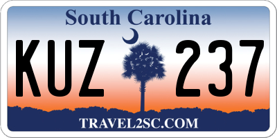 SC license plate KUZ237
