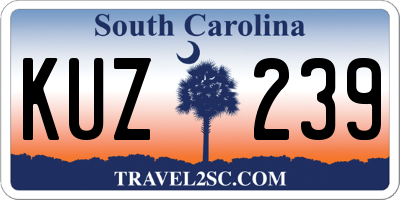 SC license plate KUZ239