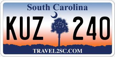 SC license plate KUZ240