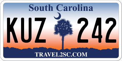 SC license plate KUZ242