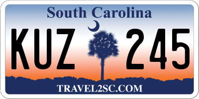 SC license plate KUZ245