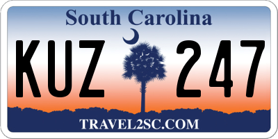 SC license plate KUZ247