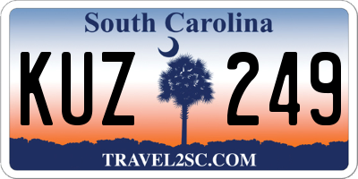 SC license plate KUZ249