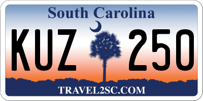 SC license plate KUZ250