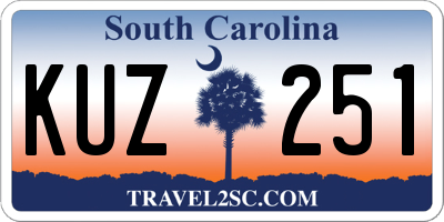 SC license plate KUZ251
