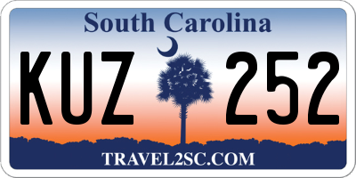 SC license plate KUZ252