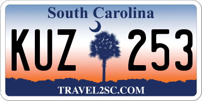 SC license plate KUZ253