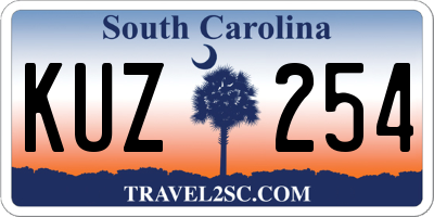 SC license plate KUZ254