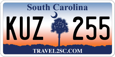 SC license plate KUZ255