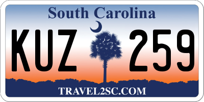 SC license plate KUZ259