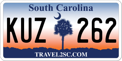 SC license plate KUZ262