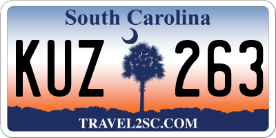 SC license plate KUZ263