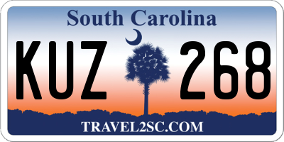 SC license plate KUZ268