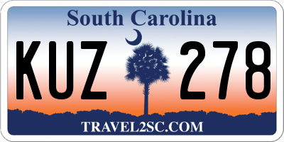 SC license plate KUZ278