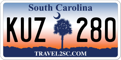 SC license plate KUZ280