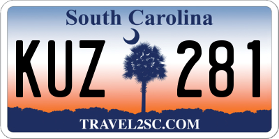 SC license plate KUZ281