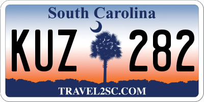 SC license plate KUZ282