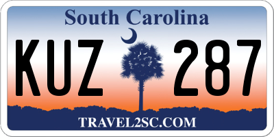 SC license plate KUZ287