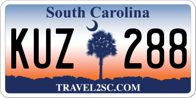 SC license plate KUZ288