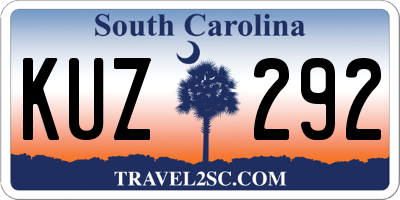 SC license plate KUZ292