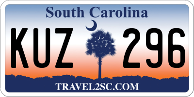 SC license plate KUZ296